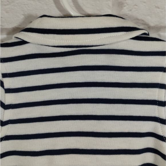 L Genuine Baby from Oshkosh Baby Cream Navy Striped Knit Blazer Jacket NWT 3M - Picture 5 of 8